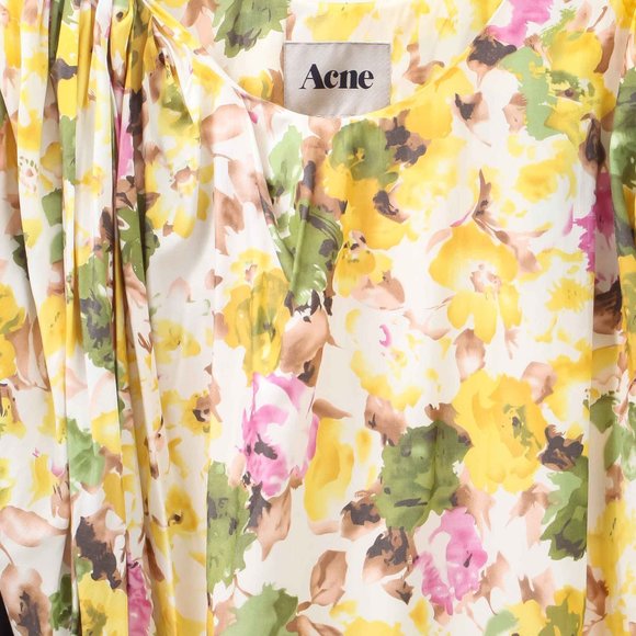 Acne Studios Free Flower Printed Satin-Twill Mini - Picture 3 of 4